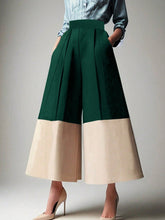 Women's High Waisted Contrast Color Pocket Pants, Mother's Day Gift